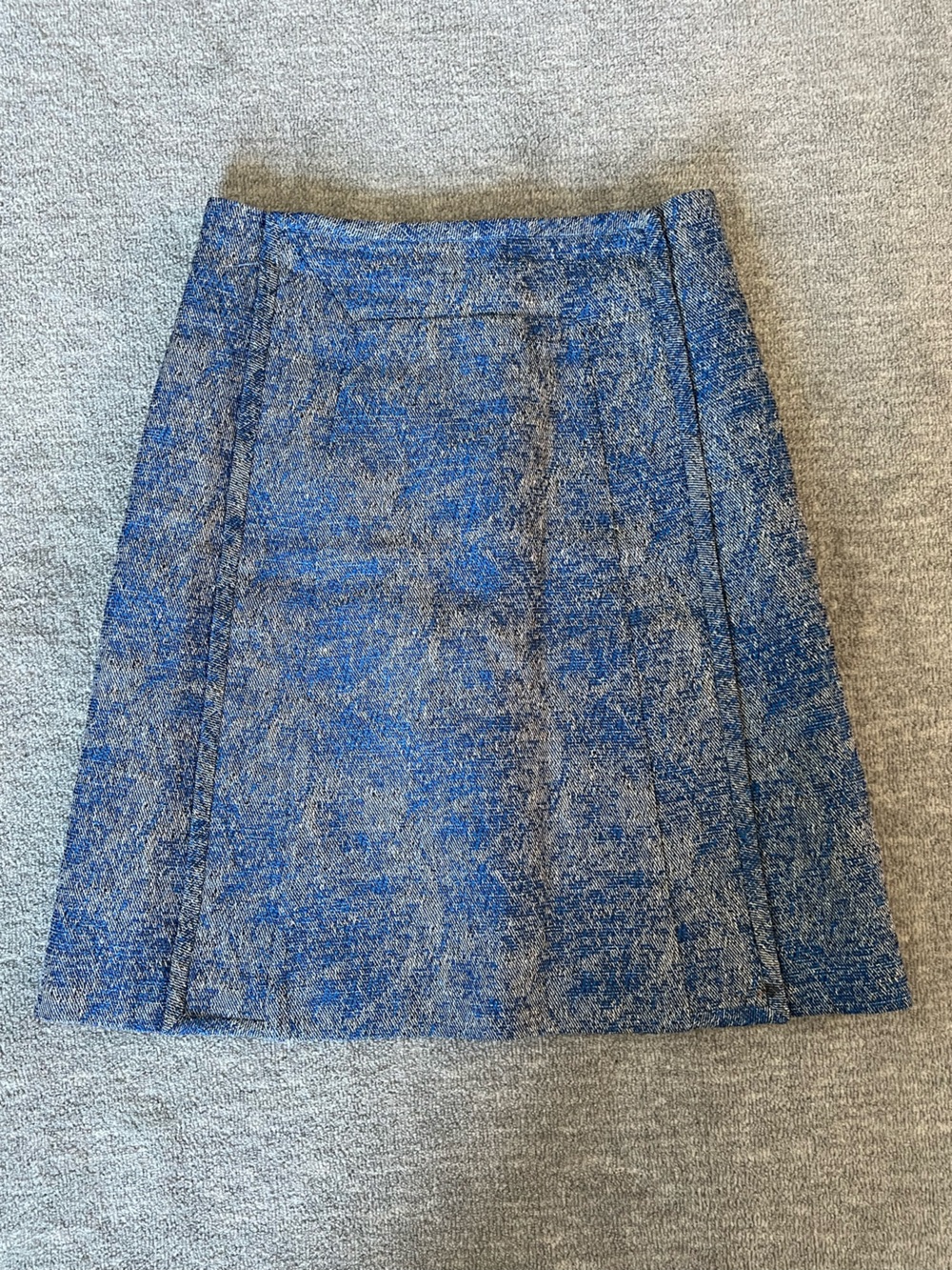Judith & Charles Blue Textured A-Line Linen-Blend Skirt Sz. 4